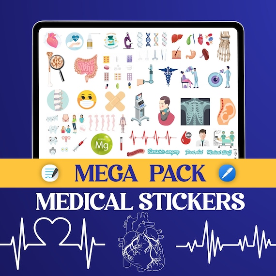 NURSE Digital Stickers for Goodnotes, Nursing Pre-cropped Digital Planner  Stickers, Goodnotes Stickers, Bonus Stickers 