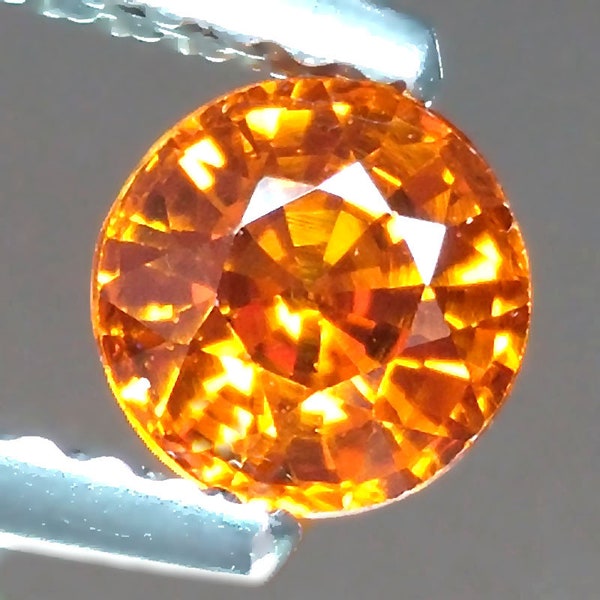 0.87cts 5.2mm Nice Round Red Orange Natural Spessartite Garnet Loose Genuine Gemstones January Birthstone Ring Pendant Jewelry Free Shipping