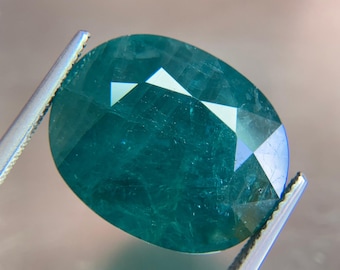 Grandidierite 23.77ct Rare Gem Certified Oval Deep Blue Green Madagascar Natural Loose Gemstone