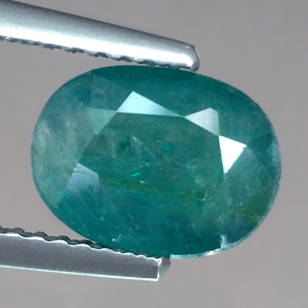 1.86cts Rare Gem Nice Oval Teal Blue Natural Grandidierite Loose