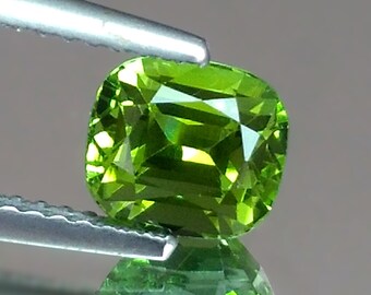 1.51cts RARO Cojín lindo Verde manzana Turmalina natural Afganistán Piedras preciosas genuinas sueltas para anillo Colgante Joyería Piedra natal de octubre