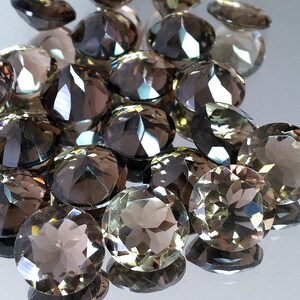 118.19ct Natural Smoky Quartz Gemstones: 12mm Round VVS Clarity