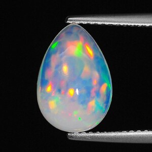 2.57cts Lovely Pear Multi Color Play Natural Opal Loose Genuine Gemstones for Ring Pendant Jewelry October Birthstone Free Shipping