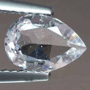 1.02cts Gefällige Birne Farblos Weiß Natur Morganit Lose echte Edelsteine für Ring Anhänger Schmuck Kostenloser Versand