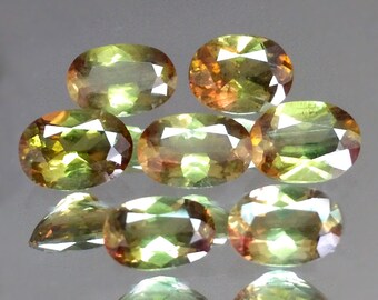 3.72cts 6x4mm Gemma rara Ovale Cambio di colore Naturale Andalusite Sciolto Autentiche Pietre Preziose per Anello Pendente Bracciale Gioielli Spedizione Gratuita