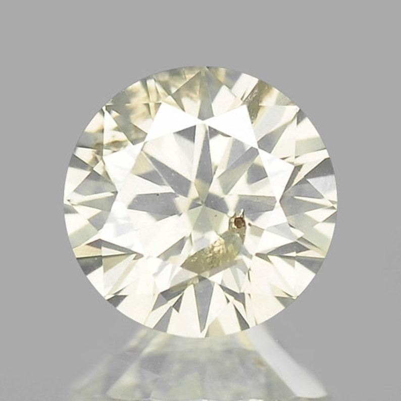 0.37cts 4.5mm Round Fancy Tinted Yellow Natural Loose Diamonds for Ring Pendant Jewelry April Birthstone Free Shipping