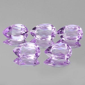 8.88cts 10x7mm Pretty Pear Rose De France Natural Amethyst Loose Genuine Gemstones for Ring Pendant Bracelet Jewelry February Birthstone