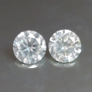 0.60cts Round Pair Untreated White H I Color Natural Earth Mined Loose Diamonds April Birthstone Ring Earrings Pendant Jewelry Free Shipping