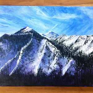 La bellezza delle montagne del Colorado - Stampa artistica di un dipinto originale di acrilico su tela