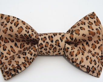 Animal Print Leopard Adjustable Neck Pre Tied Bow Tie With Pocket ...