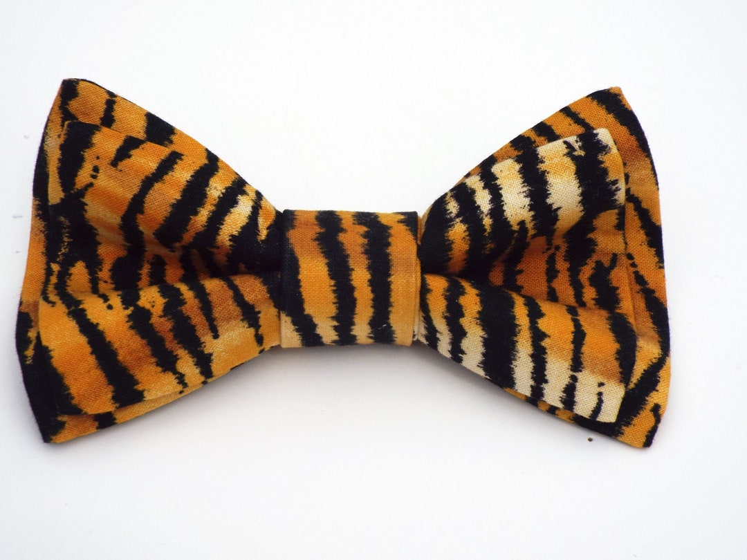 TIGER BOWTIE Animal Print Handmade Bowtie Etsy