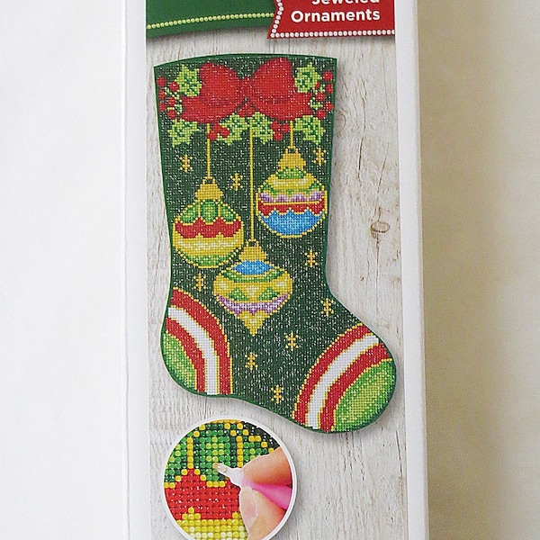 Plaid Bucilla Jeweled Ornaments Gem Dots Stocking Kit