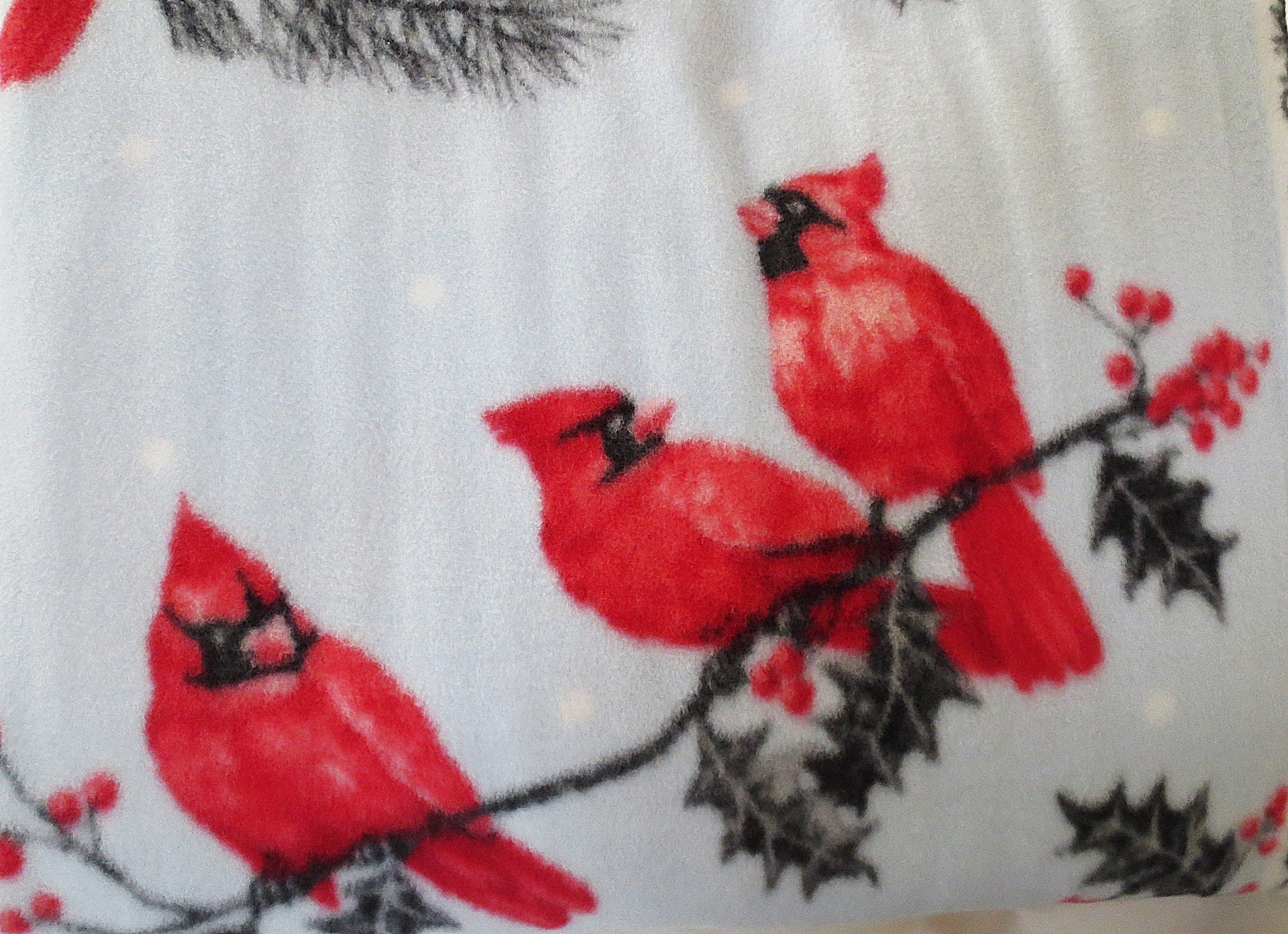 Joann Fabric Cardinals on Blue Design No sew Fleece Blanket Kit Etsy