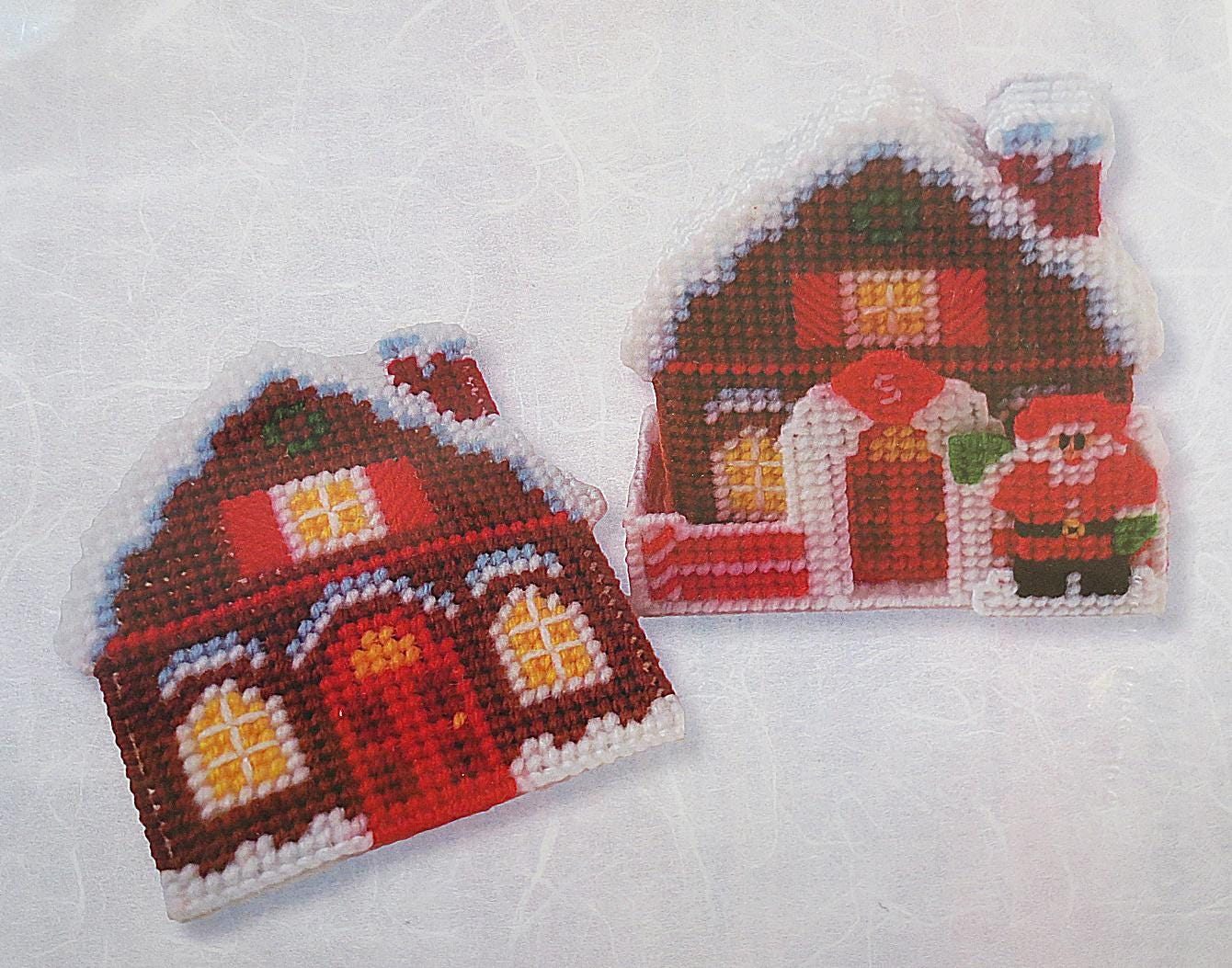 Herrschners Santa's Toy Shop Coasters With Holder Plastic Canvas Kit Etsy