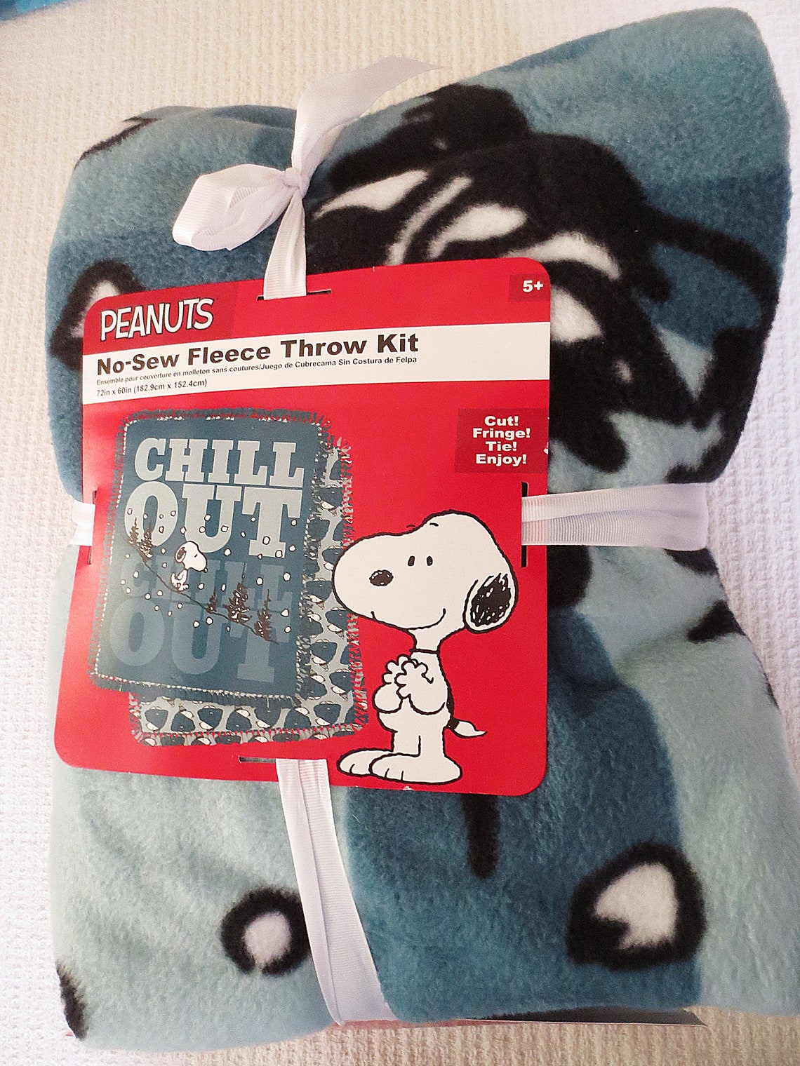 Peanuts Snoopy Chill Out Design Nosew Fleece Throw Kitnew Etsy
