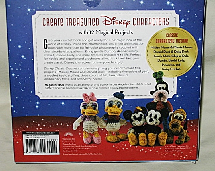Thunder Bay Press Classic Disney Characters Crochet Kit-new 