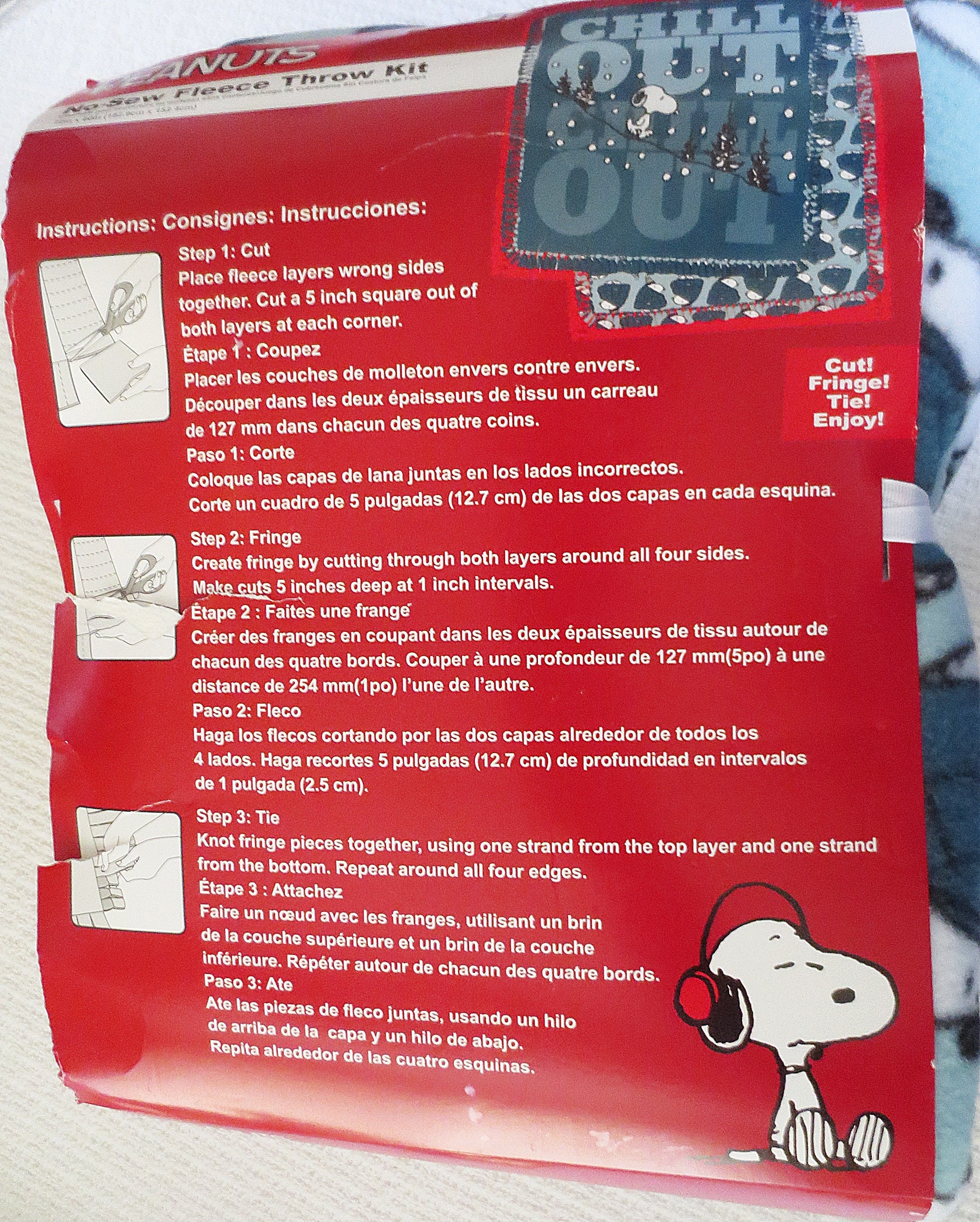 Peanuts Snoopy Chill Out Design Nosew Fleece Throw Kitnew Etsy