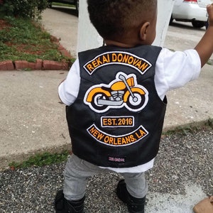 BABY BIKER 1st Birthday Patch Set Only, Harley Davidson Baby, Motorcycles, Baby Halloween Costume, Baby Leather Vest, Valentine Baby gift