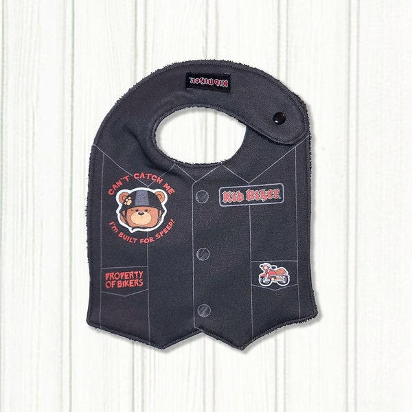 BABY VEST BIB, Baby Bib, Harley Davidson Baby, Motorcycle Baby, Baby Biker Bib, Bibs, Baby Boy