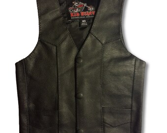 Kids Leather Vest Etsy