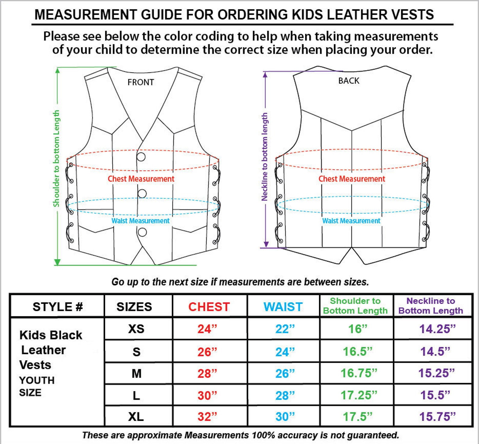 KIDS LEATHER VEST Toddler to Youth Size Biker Vest Etsy