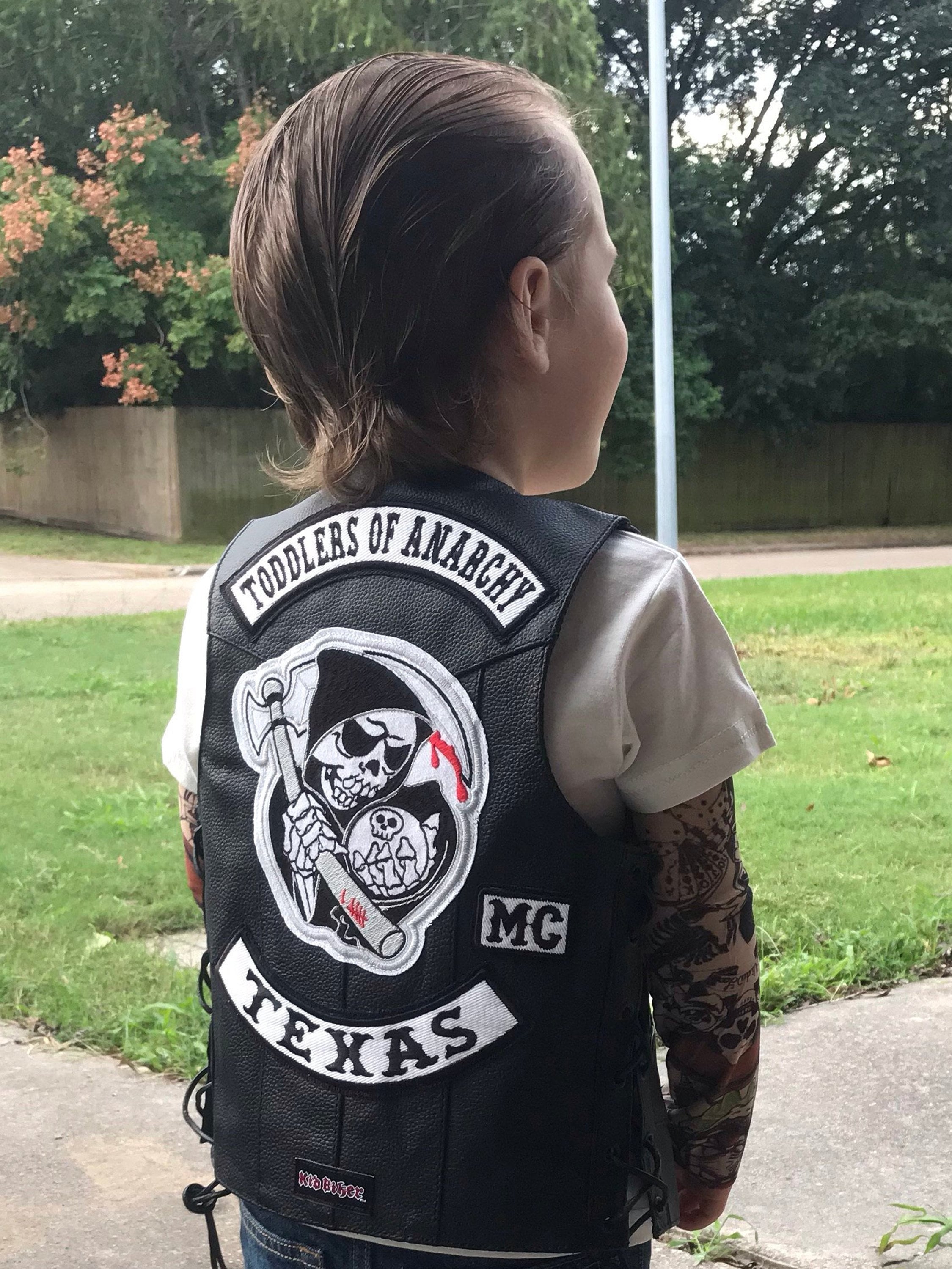 Motorcycle Vest with ride pins and patches - clothing