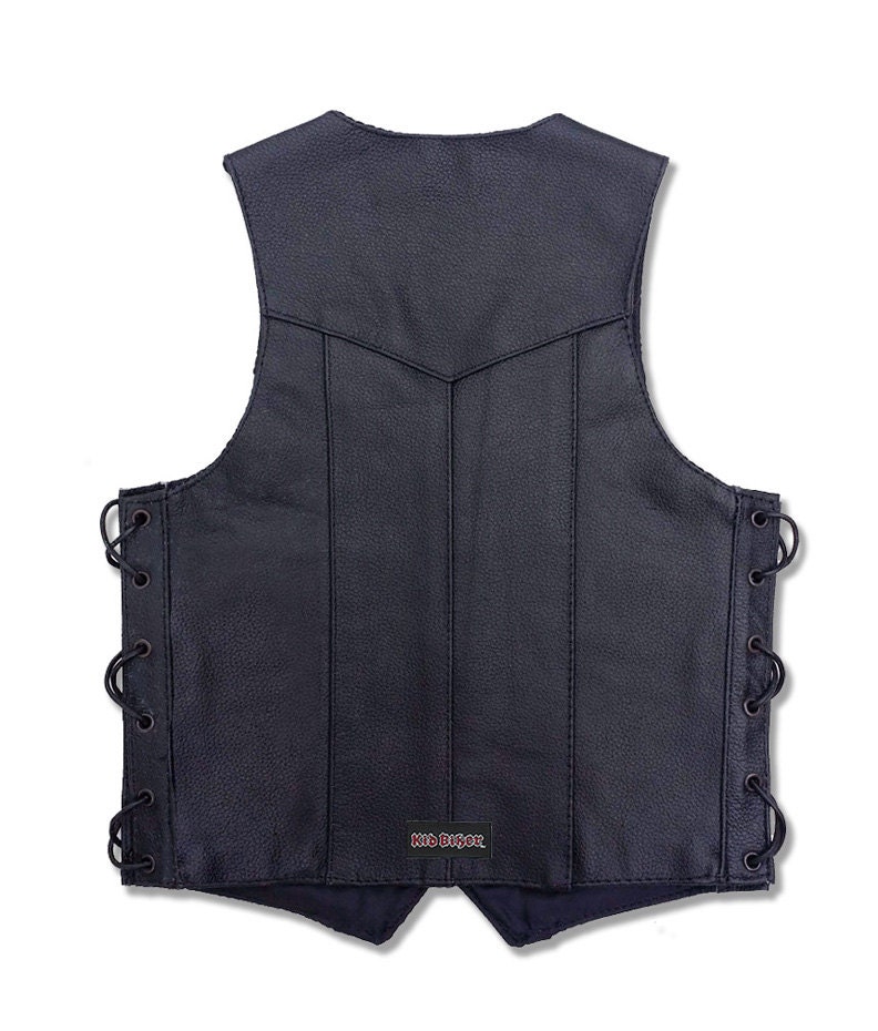 KIDS LEATHER VEST Toddler to Youth Size Biker Vest Etsy