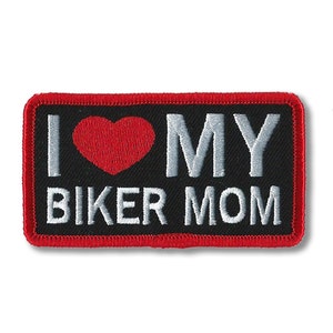EMBROIDERY PATCH, I Love My Mom Patch, Patches, Biker Baby, Sons of Anarchy Baby, Motorcycles, Leather Vest Patches, Kid Biker