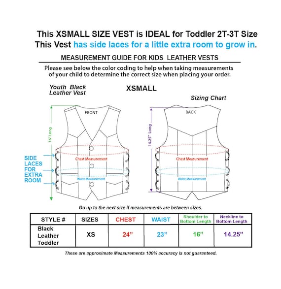 Southern Tots Sizing Chart