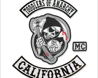 Patch Moto Reaper Crew - Badge Porte-nom Rang Pour Kutte (100x20 Mm) - Thermocollant - Fabriqué En Allemagne