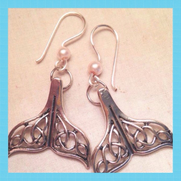Filagree Mermaid Tail Earrings