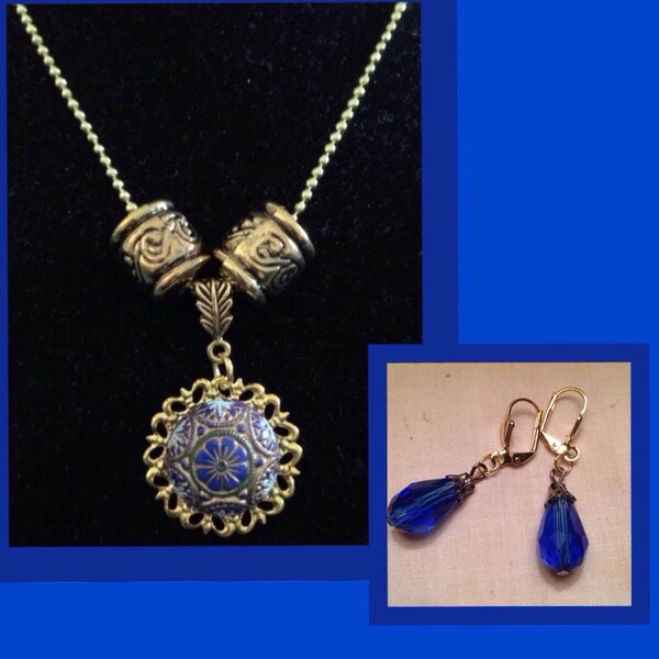 Blue Tile Pendant