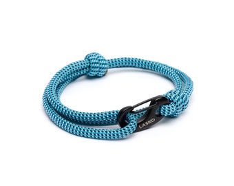 HORIZON Maui • Bracciale Cavigliera Unisex Arrampicata Montagna Outdoor Avventura Stile Marinaio • Moschettone Nero