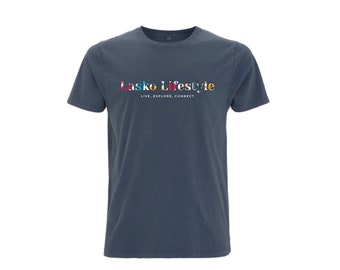 LASKO Lifestyle Live Explore Connect • T-shirt in Cotone Organico certificato GOTS Alta Qualità Super Soft Unisex Vegan Friendly