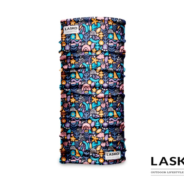 Cache-cou tubulaire bandana multifonction • LASKO Lifestyle Fleurs
