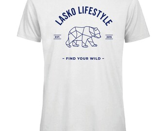 ORSO Find Your Wild | Maglietta cotone organico stampata a mano | Unisex