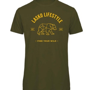 BEAR Find Your Wild | Organic Cotton & Handmade printed | Unisex