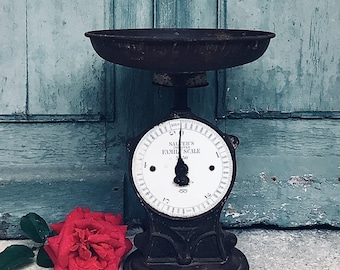 The coolest antique European kitchen scales - balance - Belle Époque Art Nouveau Salter cooking scales