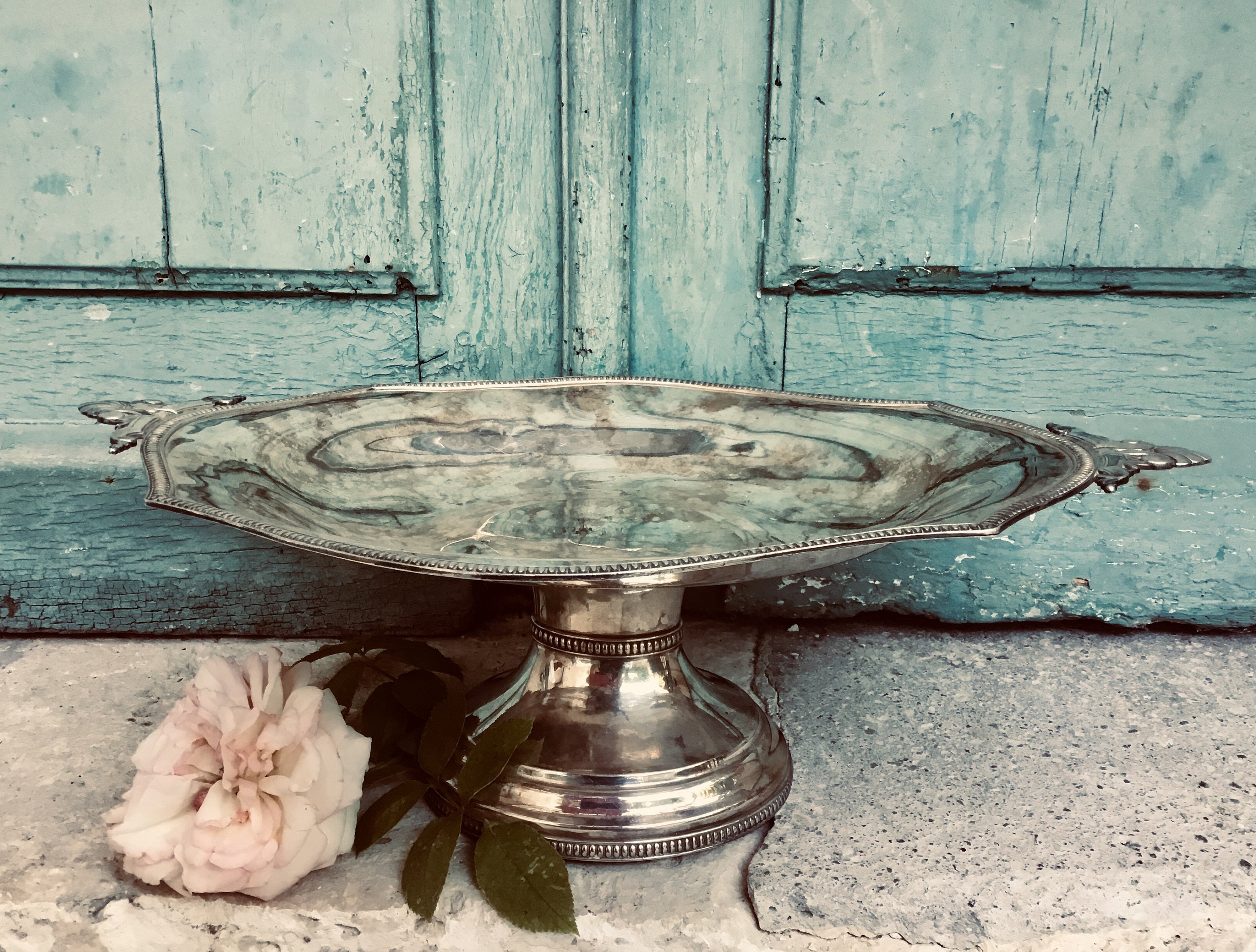 Beautiful French Silver Plated Rose Bowl