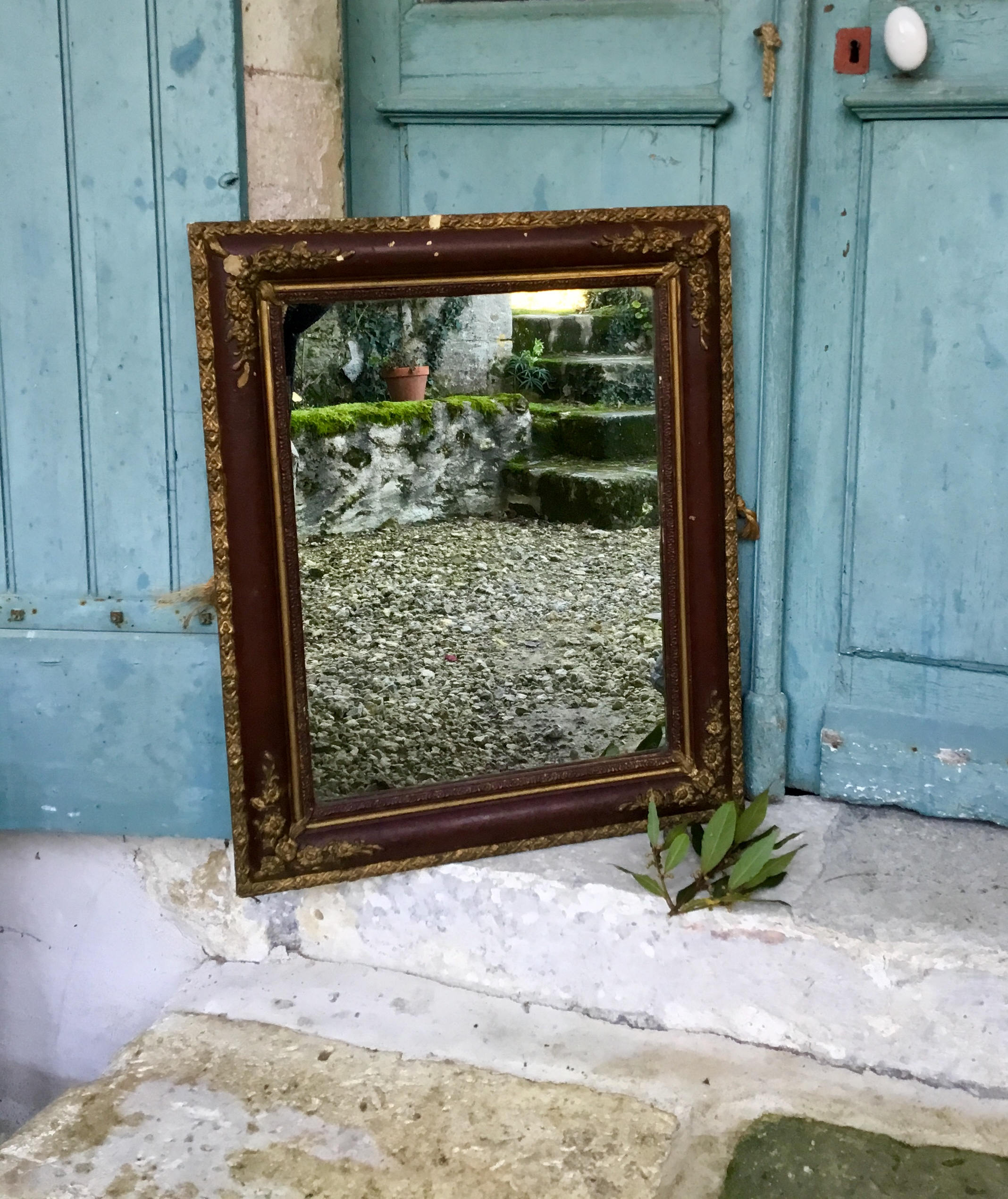 Mercury Glass Framed Mirror A full length mirror diy frame tutorial