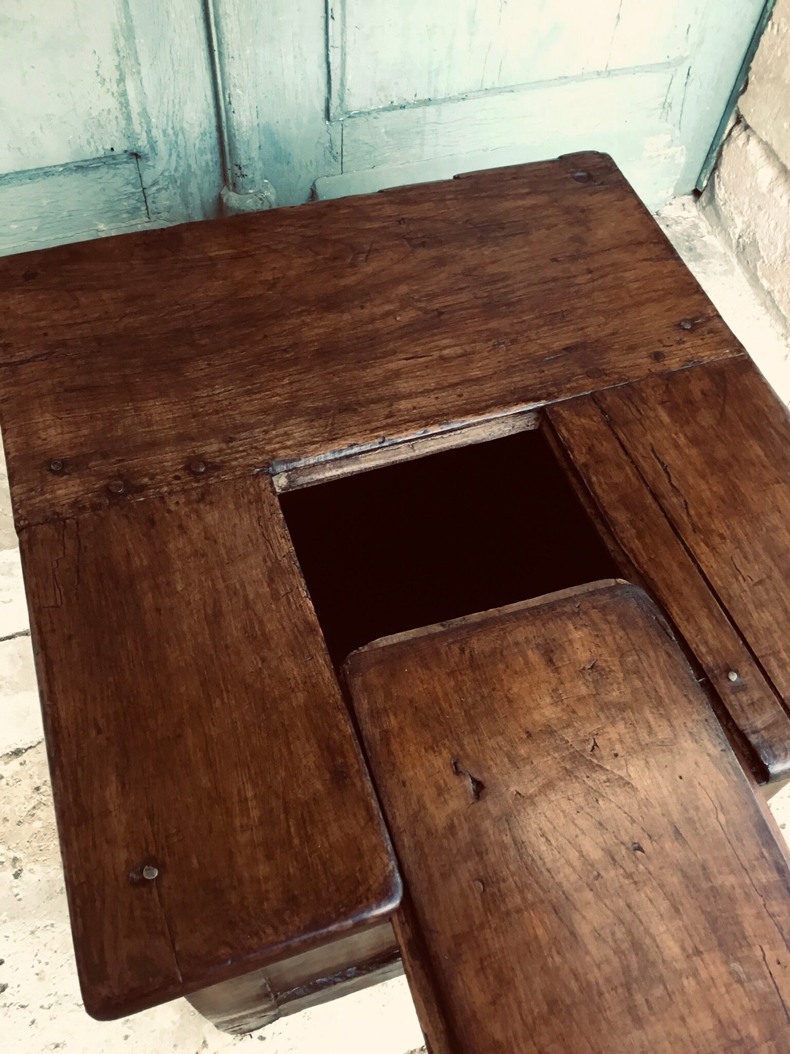 Reserved A Stunning Late 17th Century Antique French Salt Cellar Hand Made Wooden Stool Side Table Wooden Chest Treasure Chest