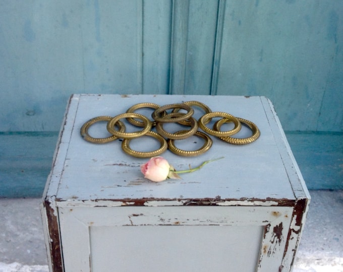 Antique curtain rings - Fabulous set of antique French bronze curtain - napkin rings full set of 10
