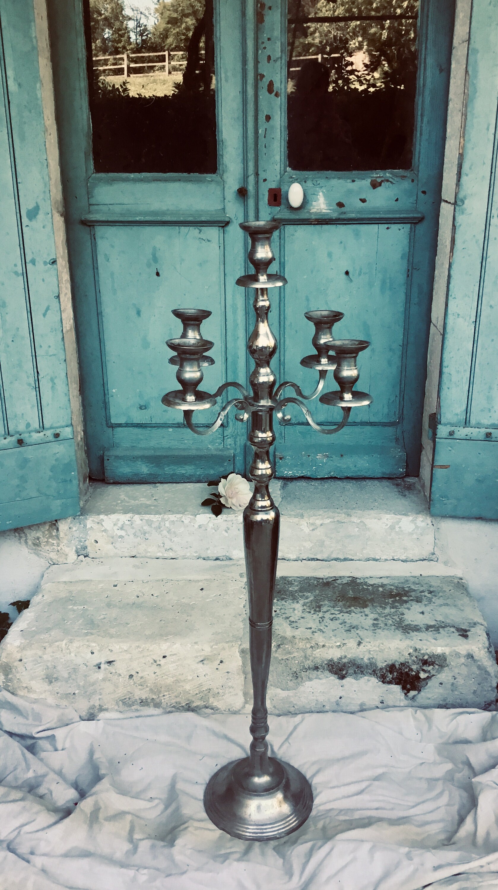 Huge Floor standing candelabra - vintage French 5 branch ...