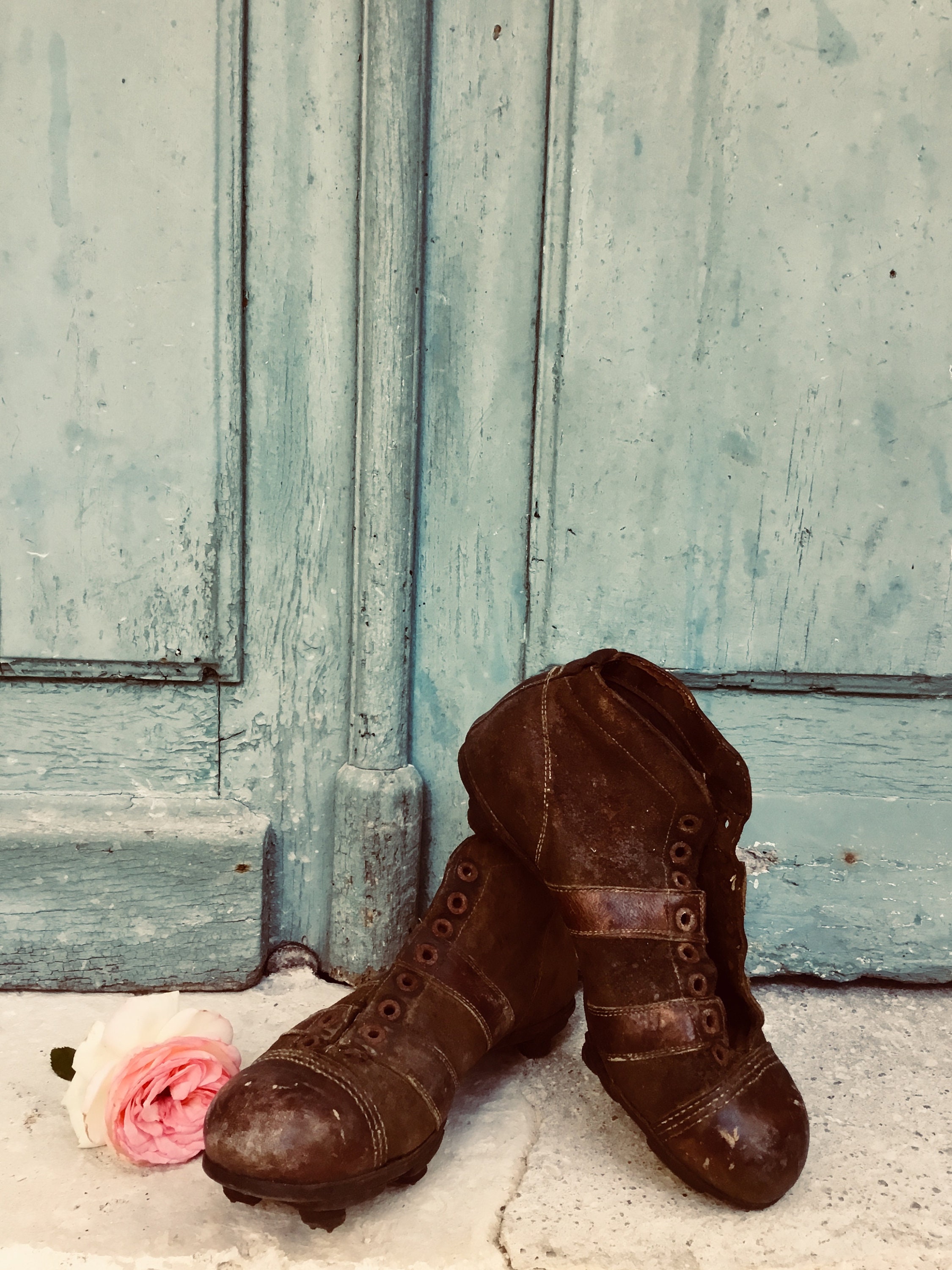 antique football boots