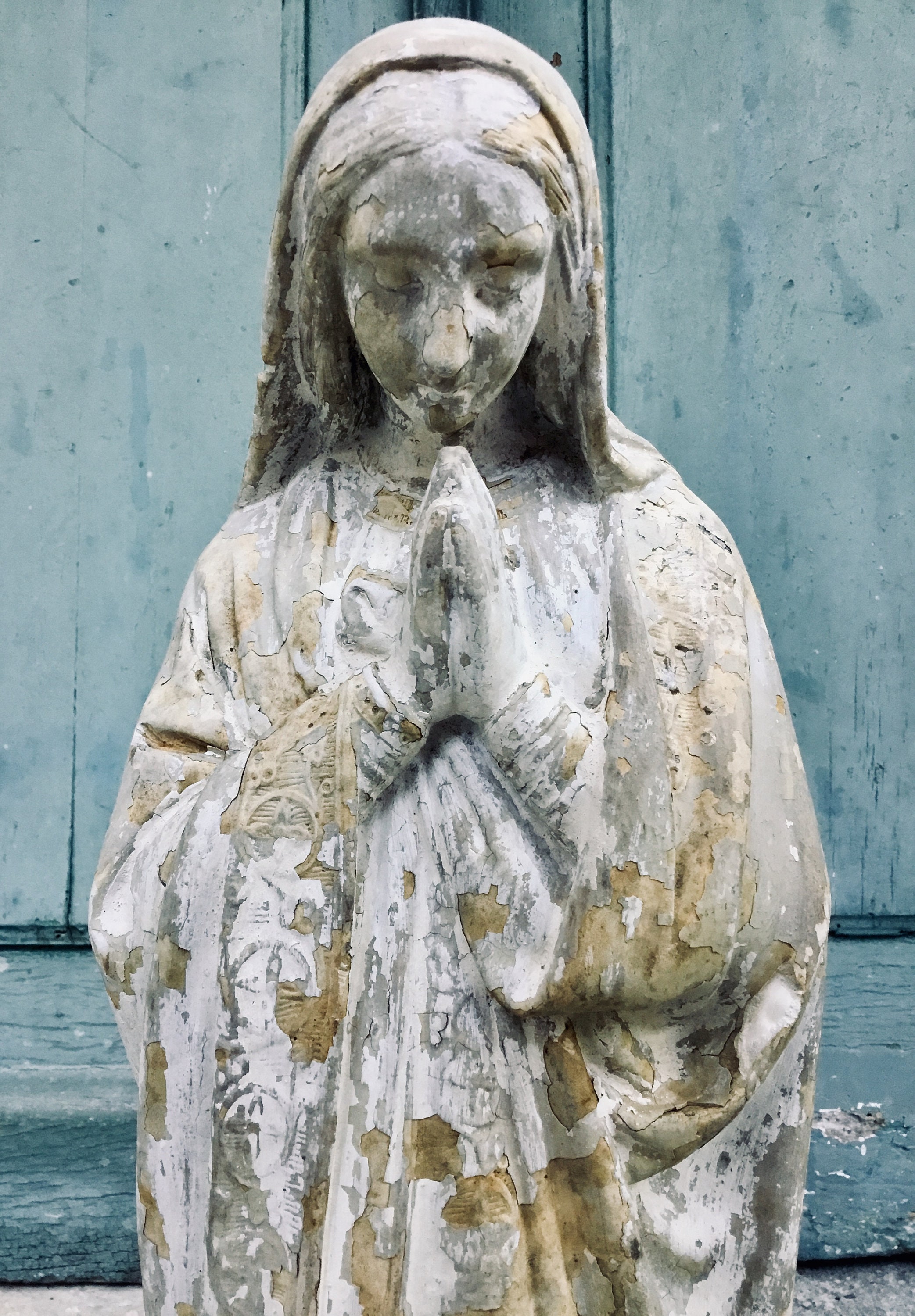 Reserved **Large Virgin statue A stunningly worn and huge antique