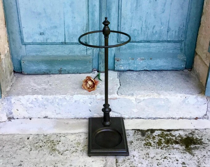A charming antique French cast bronze umbrella hall stand - cast brass - bronze of quality - stick stand - brolley stand