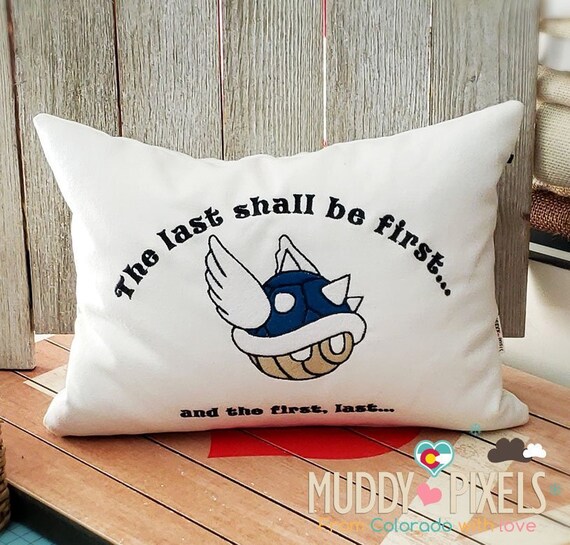 mario blue shell pillow