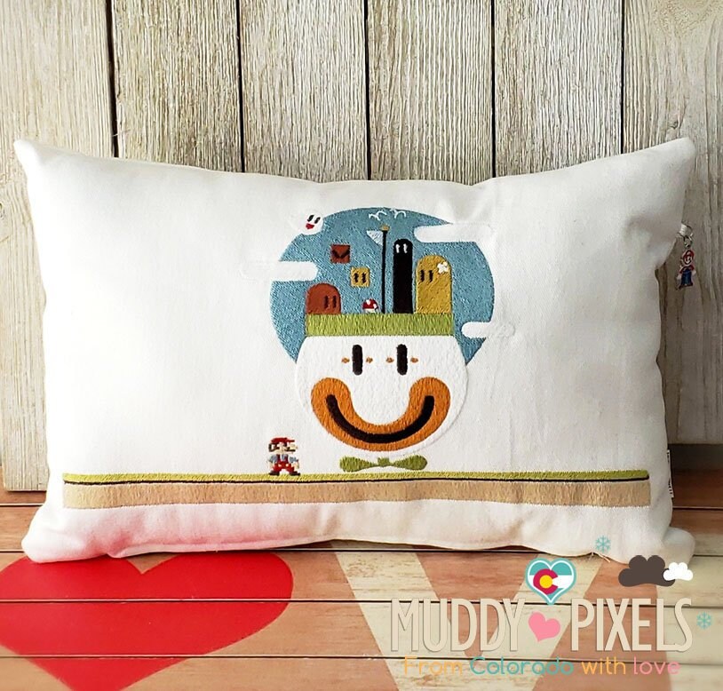 Cute Mario Bros Koopa Clown Car Pillow With Charm