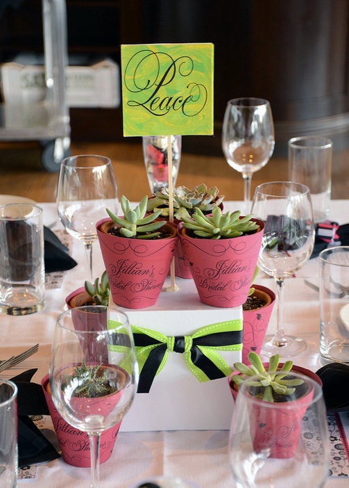 Set of 5 Flower Pot Wrappers Custom Centerpiece Party Etsy
