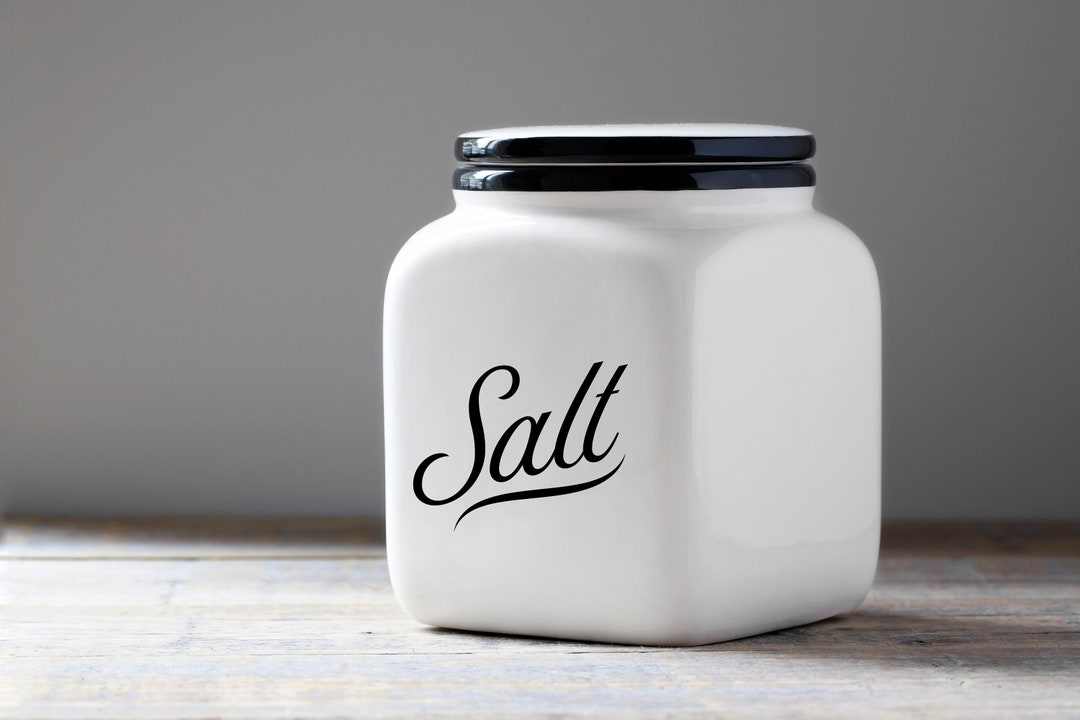 Salt Sticker Decal Label - Kitchen Canister Organization - Easy Craft ...